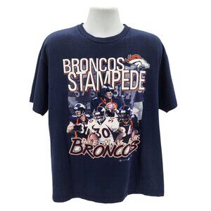 Vintage Sport Attack Denver Broncos Stampede Elway Davis Sharpe T-Shirt Mens XL